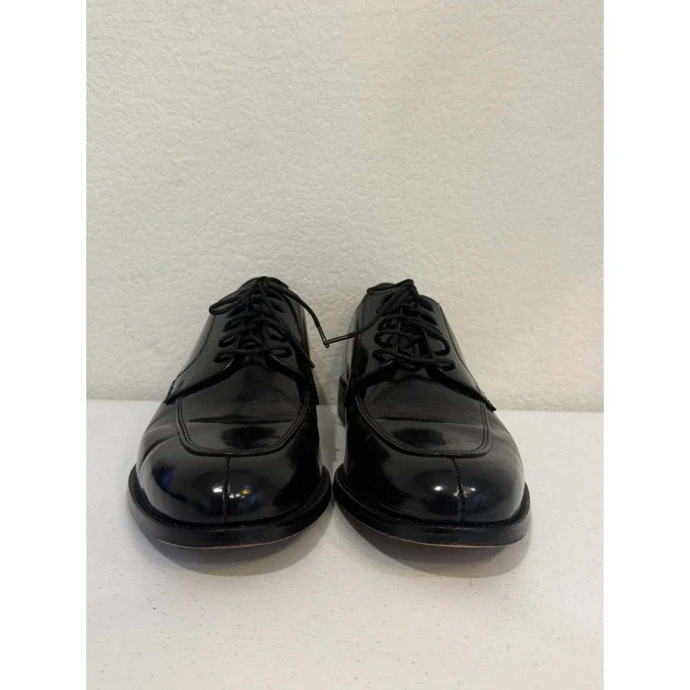 Cole Haan Leather Split Toe Stitched Oxfords  Men's Size 9.5 Black Shiny